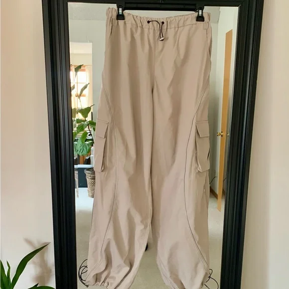 LIT Tan Parachute Drawstring Joggers - Picture 5 of 12
